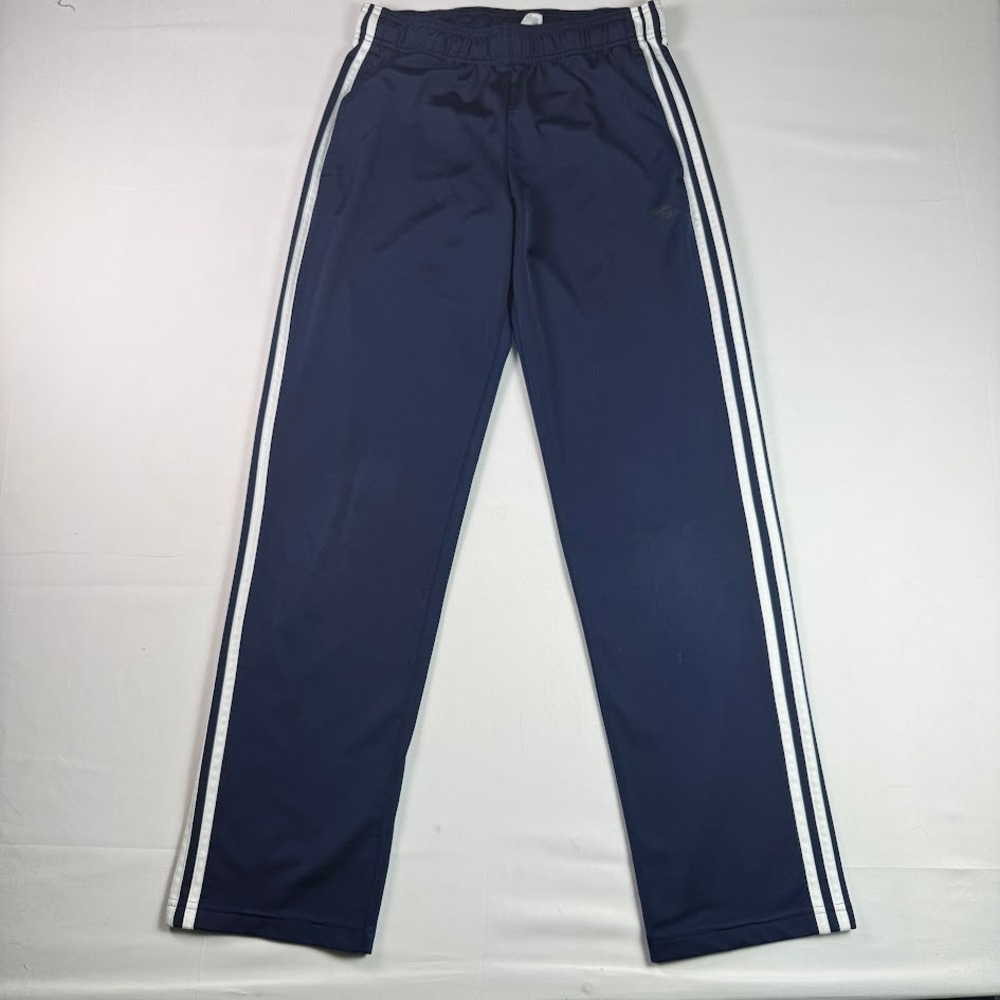 Adidas Mens Track Pants Navy Blue White 3 Stripes Athletic Joggers Small